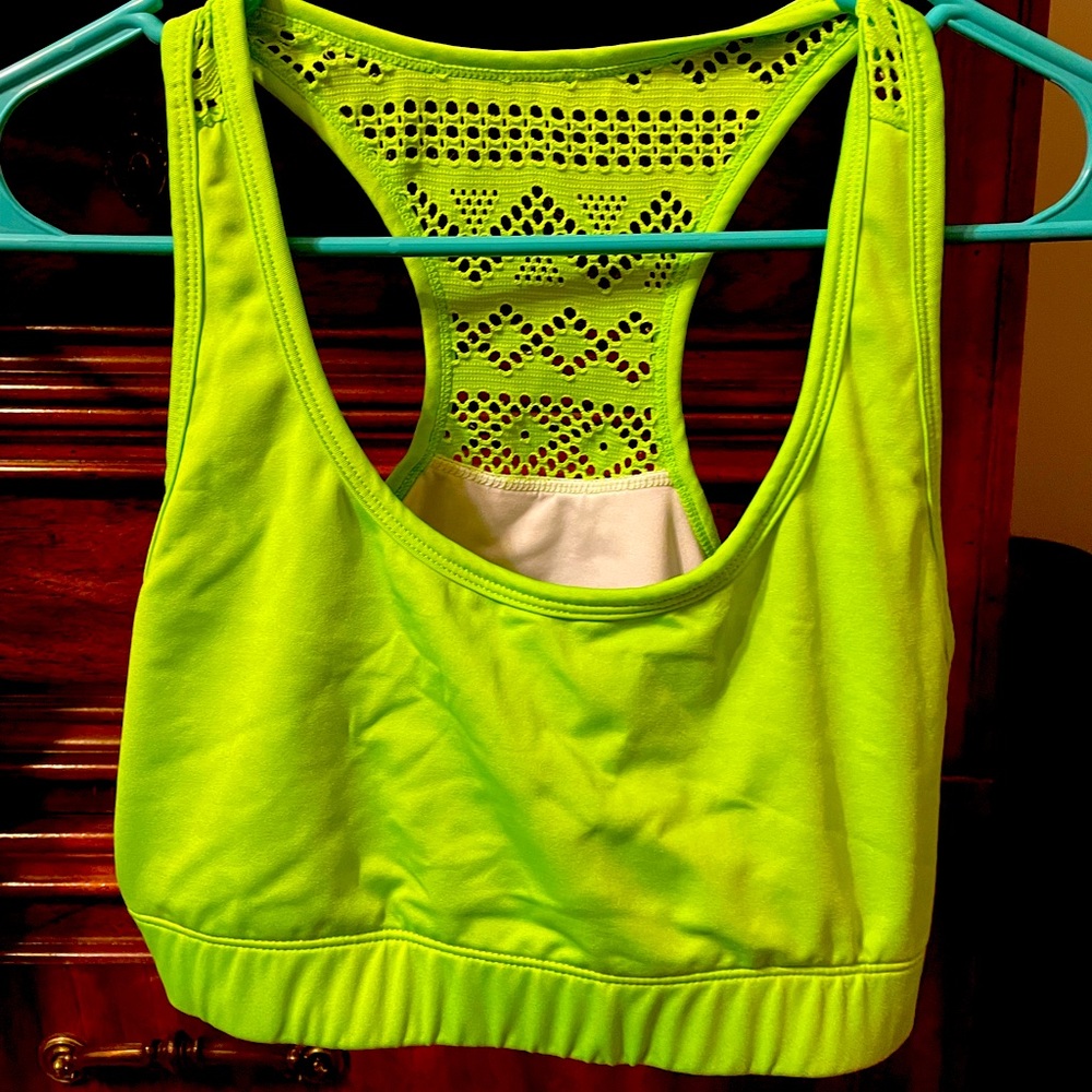 ZYIA lime green Bomber bra